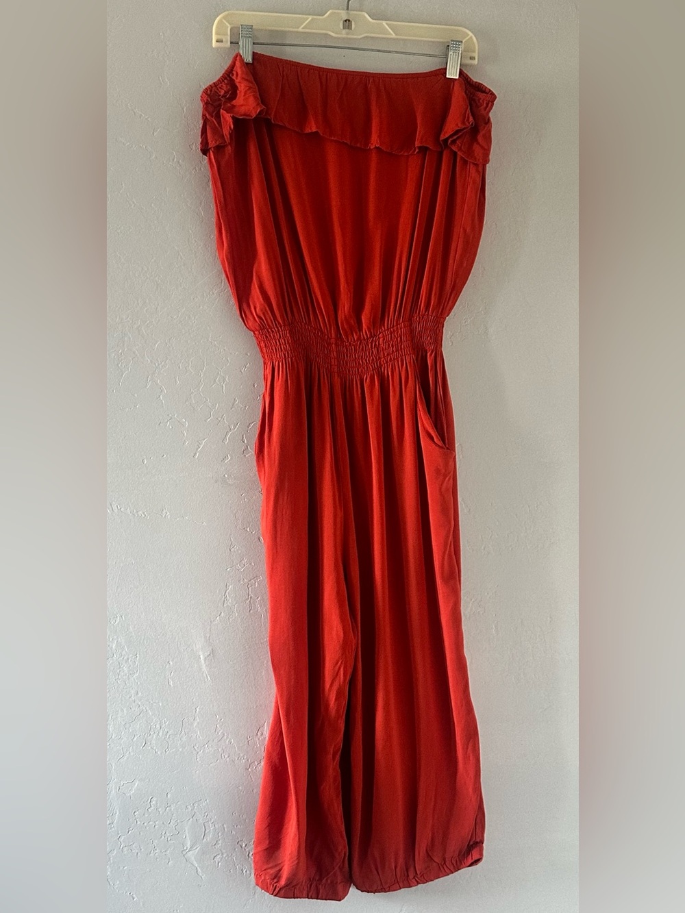POETRY Orange Off-Shoulder Jumpsuit Women Romper Size Large